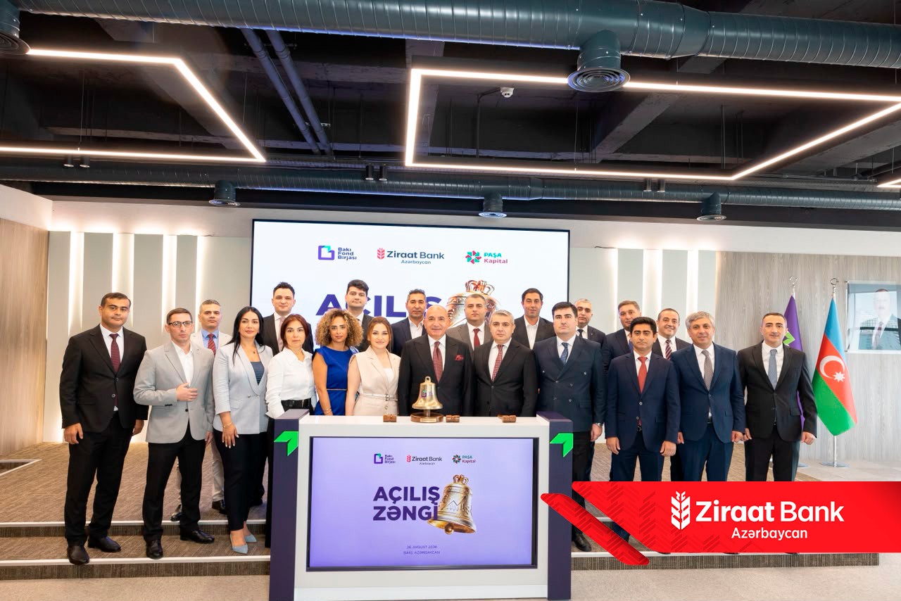 Ziraat Bank Azərbaycanın ilk istiqraz emissiyası üçün “Açılış Zəngi” çalınıb - FOTOLAR
